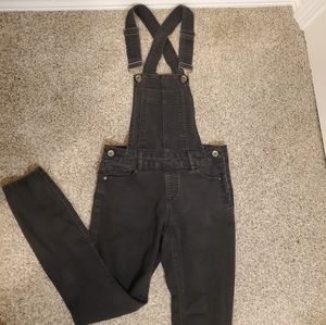 Black denim Overalls